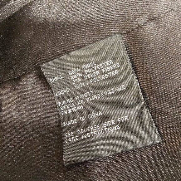 1 Madison Womens Coat XXL Black Fox Fur Retro Glam Old Money Quiet Luxury - Picture 10 of 15